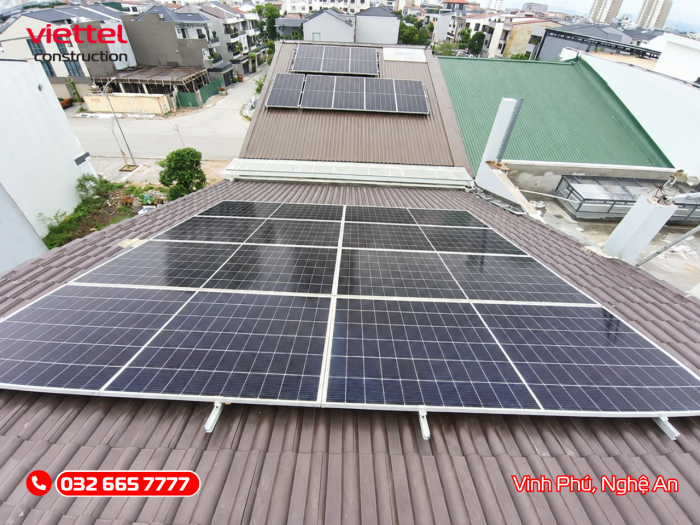 Lắp điện mặt trời tại vinh phú, Nghệ An